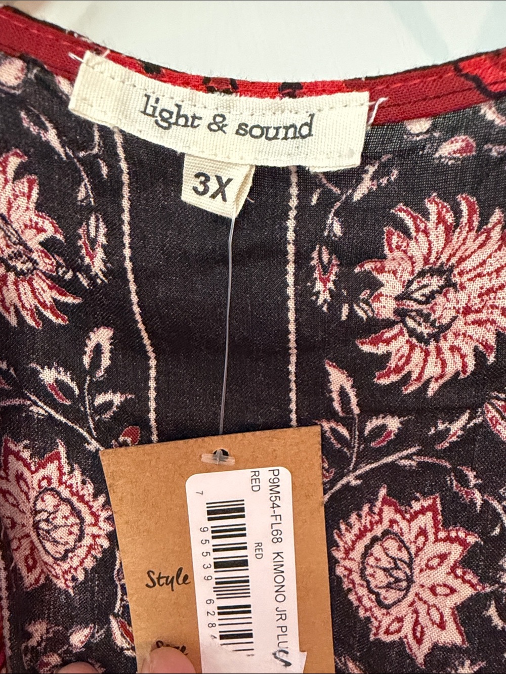 Kimono with vibrant colors size 3x, thin and flowy - Picture 4 of 4